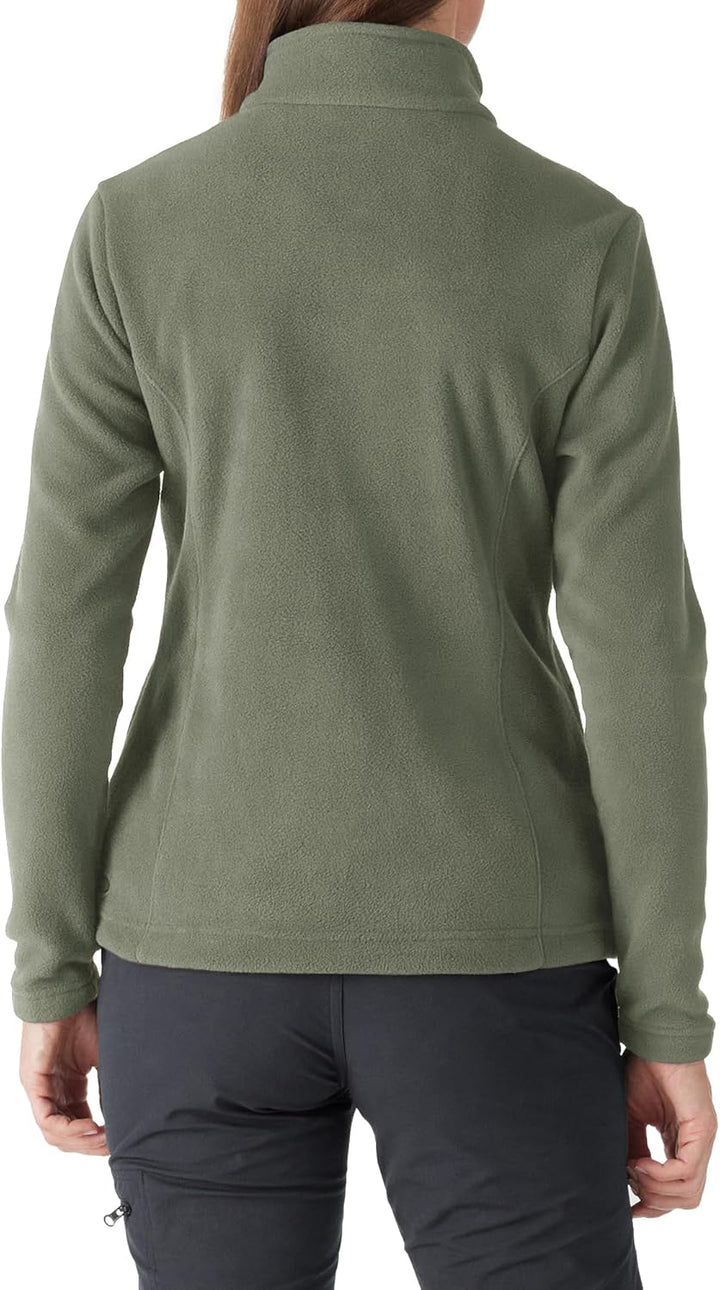 Outdoor Ventures Damen Fleecejacke mit Durchgehendem Reissverschluss Stehkragen Frauen Leichte Fleec