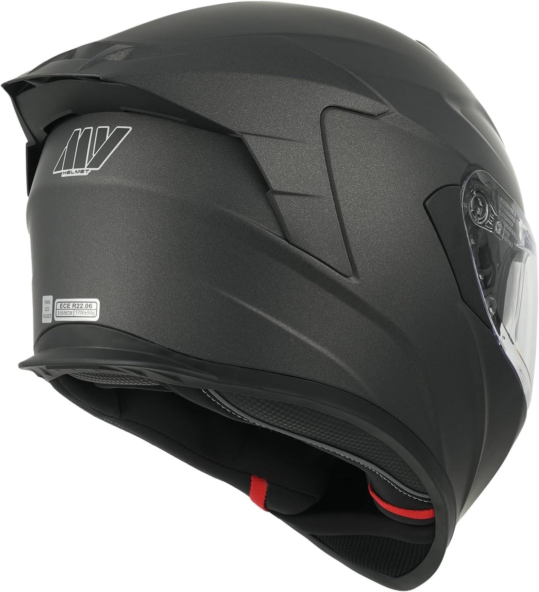 MY Motorrad Integralhelm Vollvisierhelm Mopedhelm mit Sonnenblende für Damen Herren,ECE 22.06 Genehm