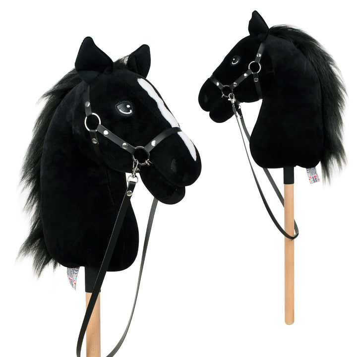 Pink Papaya Hobby Horse Abraxas, mit Halfter und Trense, Steckenpferd fürs Hobby Horsing, Pferd zum