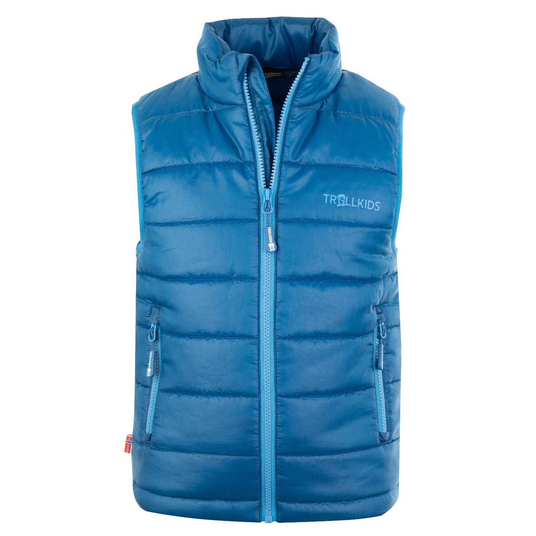 Trollkids Kids Trondheim Vest 116 Mitternachtsblau, 116 midnight blue