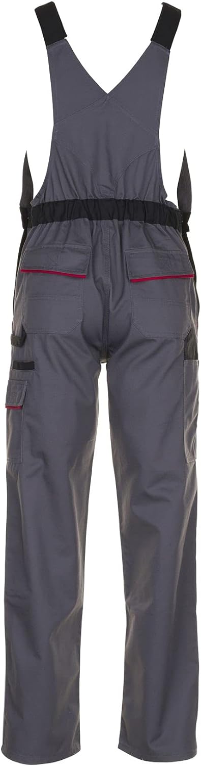 Planam Highline Herren Latzhose Schiefer schwarz rot Modell 2332 Grösse 114 schiefer/schwarz/rot 114