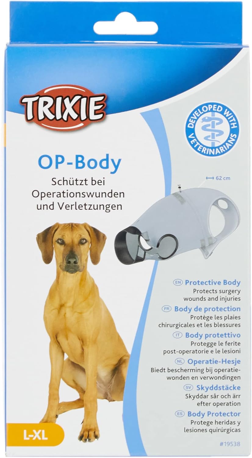 Trixie 19538 OP~Body, L–XL: 62 cm, grau, 62 cm