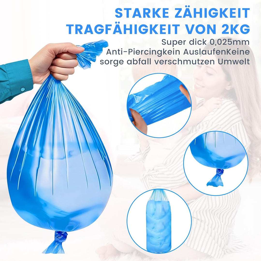 12 Stück Windeleimer Nachfüllkassetten Nachfüllfolie Abdichtung Zähigkeit, 4.5M Nachfüllbeutel Verbe