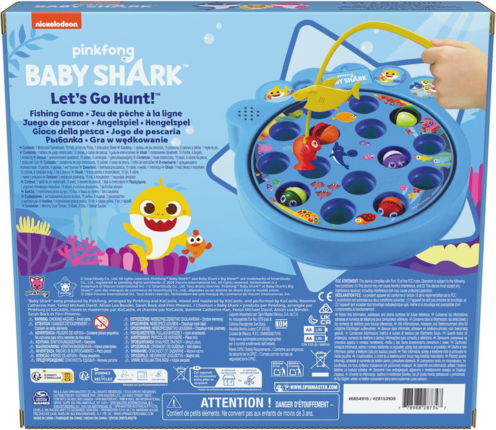 Spin Master Games Pinkfong Baby Shark Let's Go Hunt-Angelspiel – spielt den Baby Shark-Song