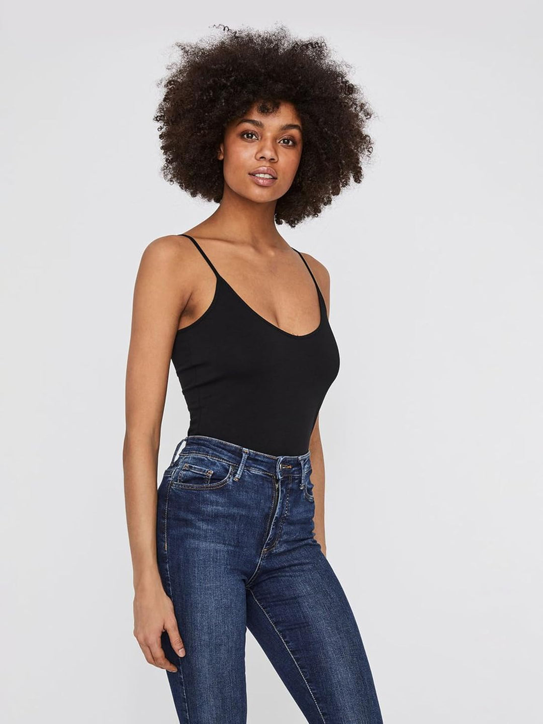 VERO MODA Damen Vmmaxi My Soft V Singlet S Mehrfarbig (1x Bright White/ 3x Black), S Mehrfarbig (1x