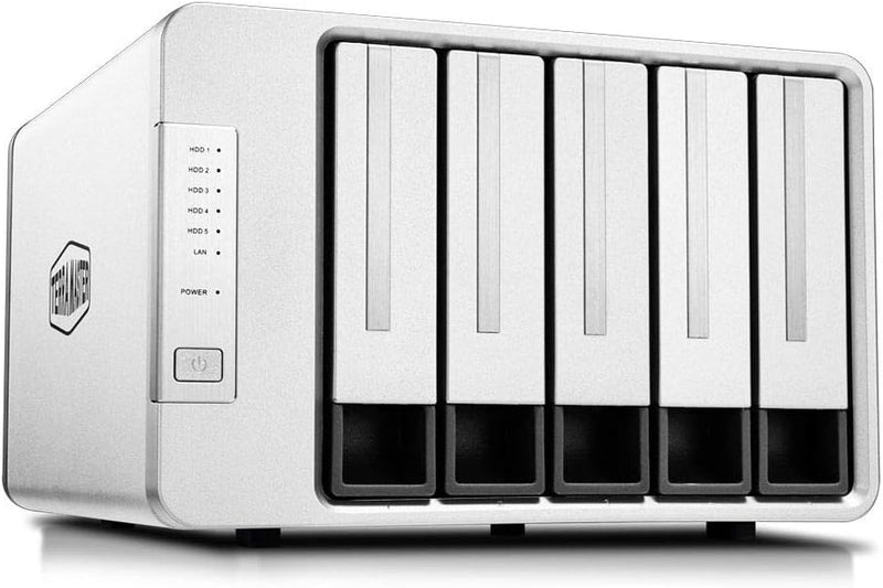 TERRAMASTER F5-422 10GbE NAS 5-Bay Netzwerkspeicher-Server Quad-Core-CPU mit Hardware-Verschlüsselun