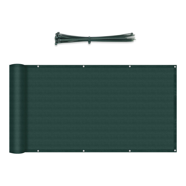 Sekey Balkon Sichtschutz Balkonabdeckung HDPE 220 g/m², 90x600cm, Leicht Transparent Wind- und UV-Sc