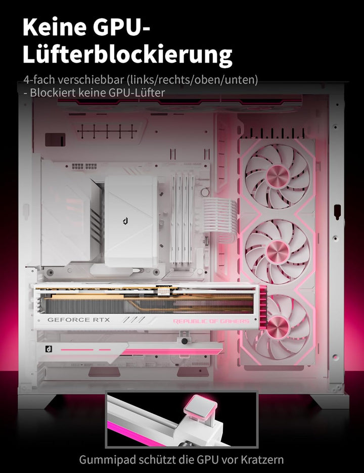 upHere GPU Halterung,ARGB Grafikkarten Halter/GPU Support mit 5V-ARGB-Beleuchtung,Verstellbare Grafi