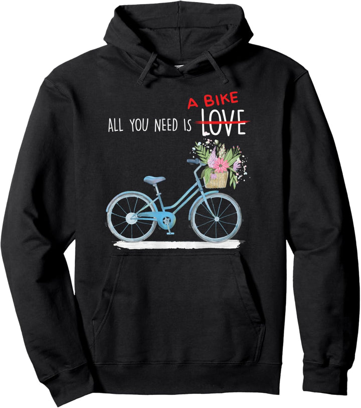 Fahrrad Frauenrad Blumen Bike Fahren Radsport Geschenk Pullover Hoodie