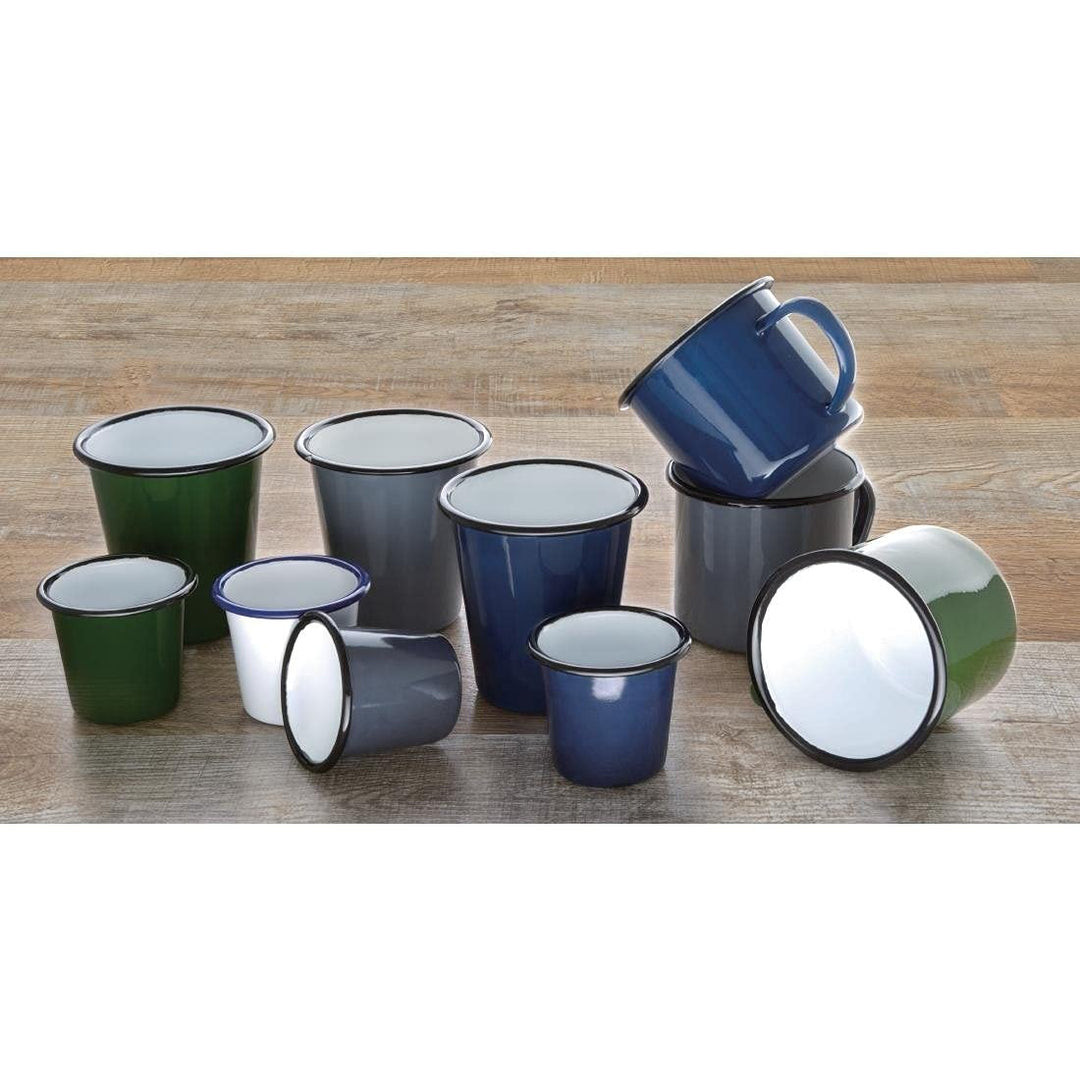 Olympia DC383 Sossentasse emailliert weiss/blau Weiss / Blau, Weiss / Blau
