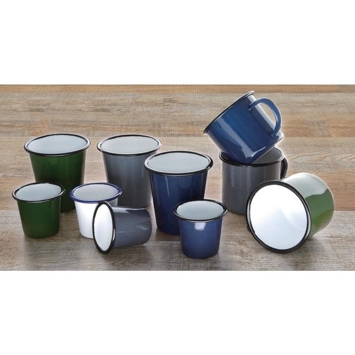 Olympia DC383 Sossentasse emailliert weiss/blau Weiss / Blau, Weiss / Blau