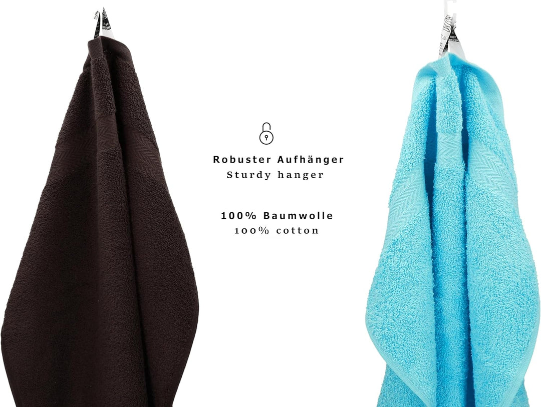 Betz 10-TLG. Handtuch-Set Premium 100% Baumwolle 2 Duschtücher 4 Handtücher 2 Gästetücher 2 Waschhan