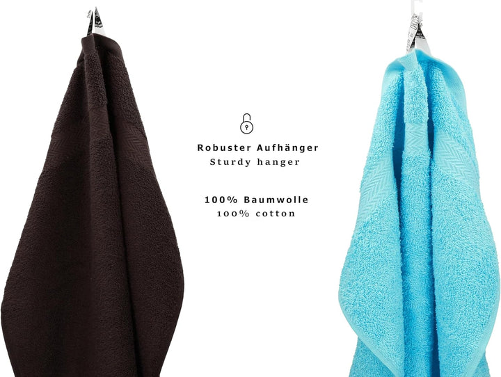 Betz 10-TLG. Handtuch-Set Premium 100% Baumwolle 2 Duschtücher 4 Handtücher 2 Gästetücher 2 Waschhan