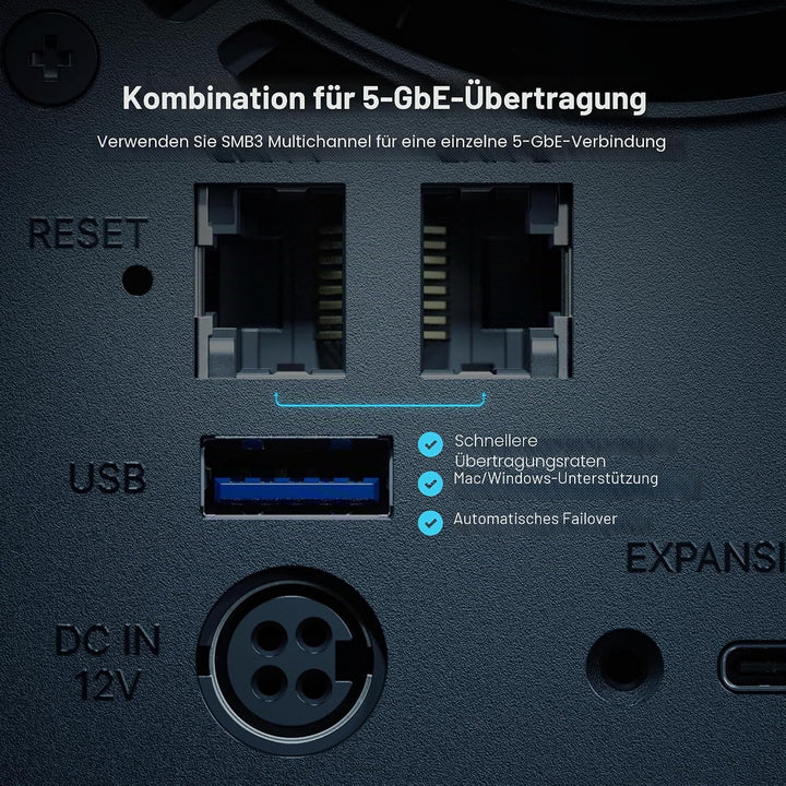 SYNOLOGY NAS DS925+ 4 Einschübe mit erweiterbarer Kapazität (ohne Festplatte)