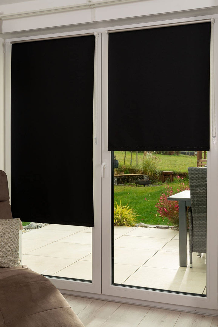 K-home Klemmfix Rollo Verdunklung, Schwarz, 85 x 200 cm (B x L) Schwarz 85 x 200 cm (B x L), Schwarz