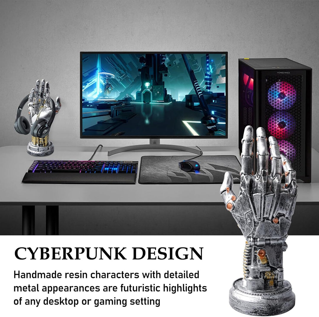 Cyberpunk Kopfhörerständer, Gaming Headset Halterung und Controller Ständer Controller Halterung Fut