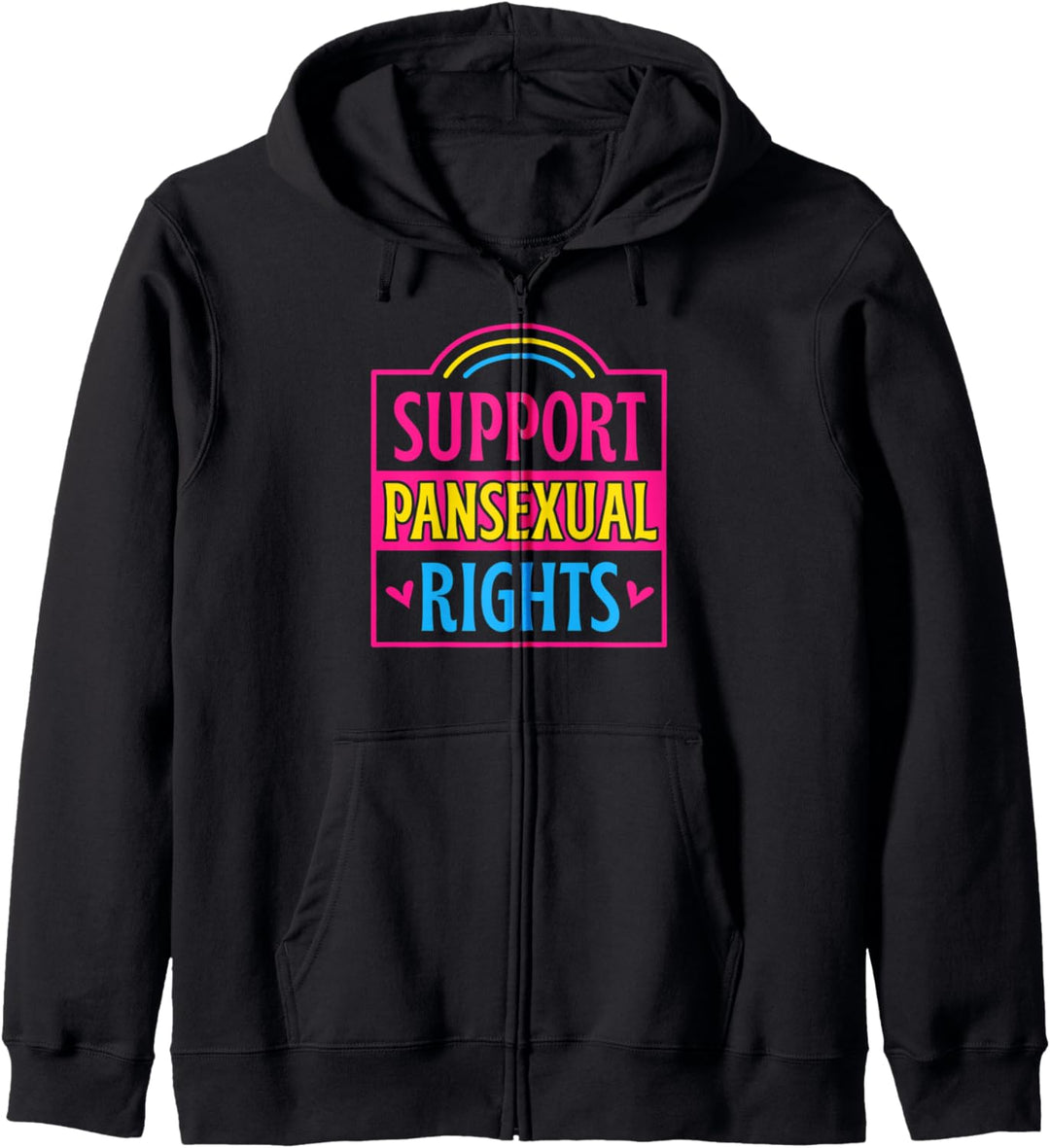 Support Pansexual Rights Pan Pride Flag Rainbow Ally Love Kapuzenjacke