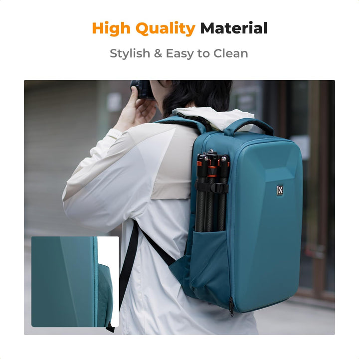 K&amp;F Concept Kamerarucksack Fotorucksack mit Hartschale Kameratasche mit 15,6-Zoll-Laptopfach und Reg