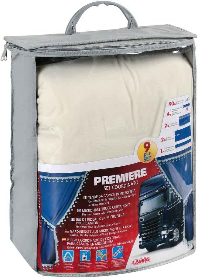 Lampa 97979-Set Microfaser Vorhänge für LKW, Creme
