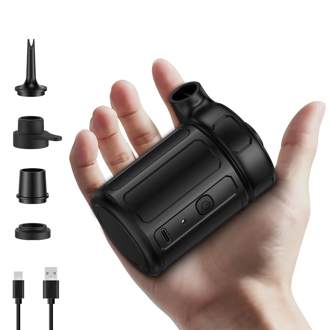 SUPPOU Elektrische Luftpumpe,6000 mAh Luftpumpe Elektrisch,Akku Luftpumpe, Verbesserte Metallflügel