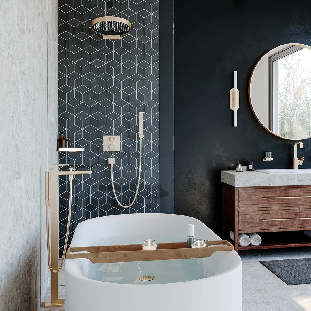 hansgrohe Unterputz Theromstat Ecostat Square, für 2 Funktionen, Brushed Bronze, Brushed Bronze