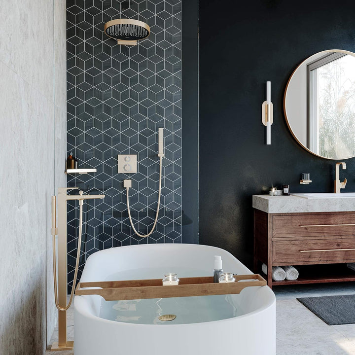 hansgrohe Unterputz Theromstat Ecostat Square, für 2 Funktionen, Brushed Bronze, Brushed Bronze