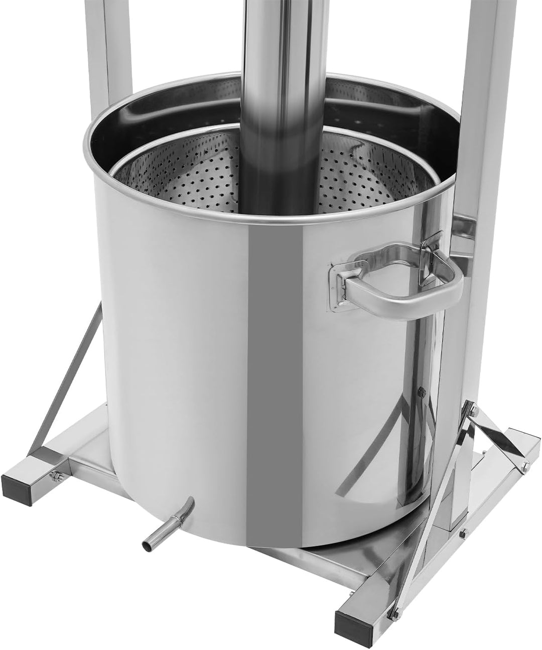 Weinpresse Edelstahl 36L 3T Druck 150KG Tragfähigkeit 304 Rostfreier Stahl