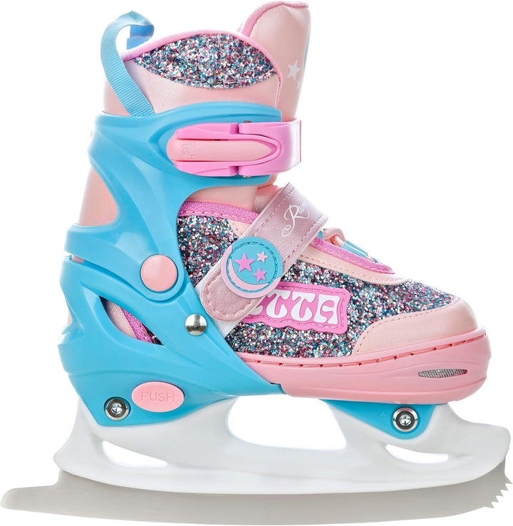 RAVEN 2in1 Schlittschuhe Inline Skates Inliner für Kinder Mädchen verstellbar mit LED Leuchtrad 30-3