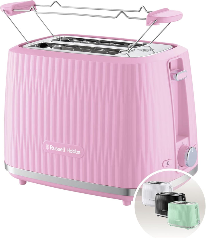 Russell Hobbs Toaster [für 2 Scheiben] Eden (6 Bräunungsstufen, Hebefunktion, Auftau-, Aufwärm- & St