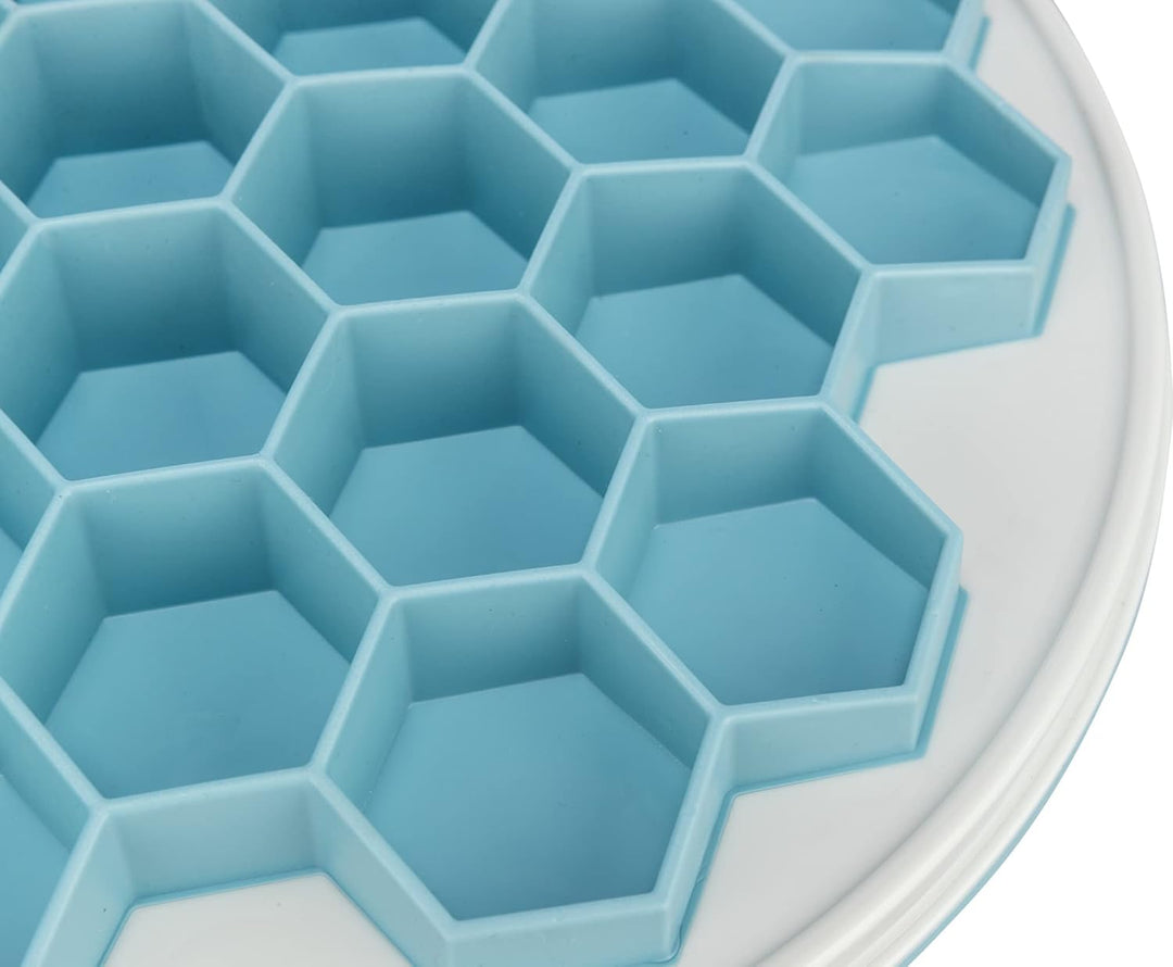 TRIXIE Slow Feeding Anti Schling Platte Hive, Kunststoff/TPR/TPE, Ø 30 cm, Grau/Blau - 25039, grau/b