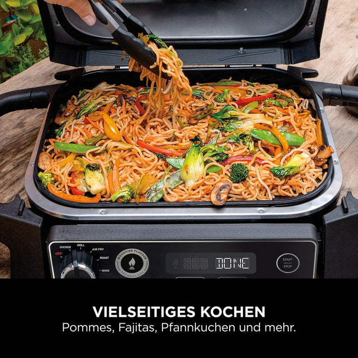 Ninja Woodfire flache Grillplatte, kompatibel mit Ninja Woodfire Elektrogrill für den Aussenbereich,
