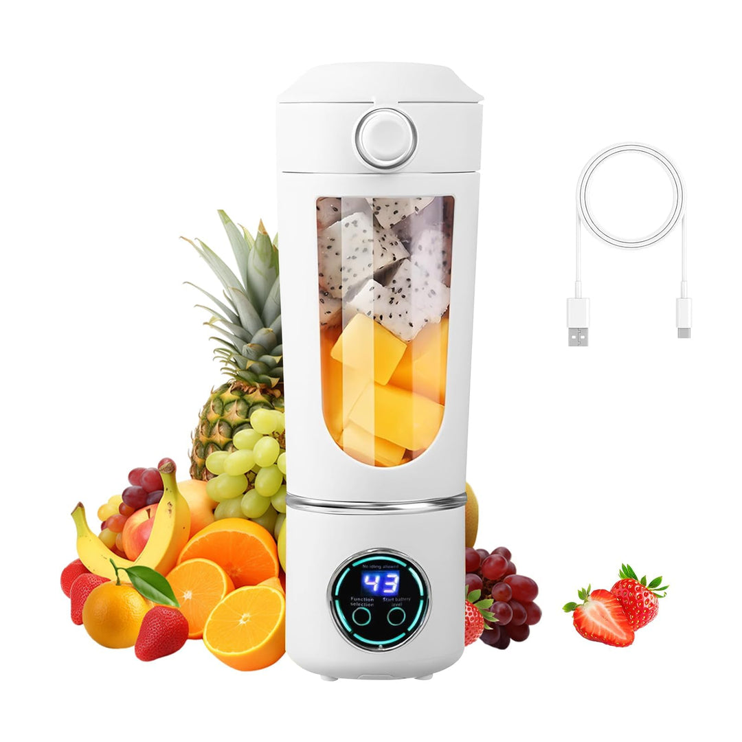 Smoothie Maker to Go, 700ml Tragbarer Mixer, Portable Blender mit 12-Klingen Edelstahl, Mini Mixer f