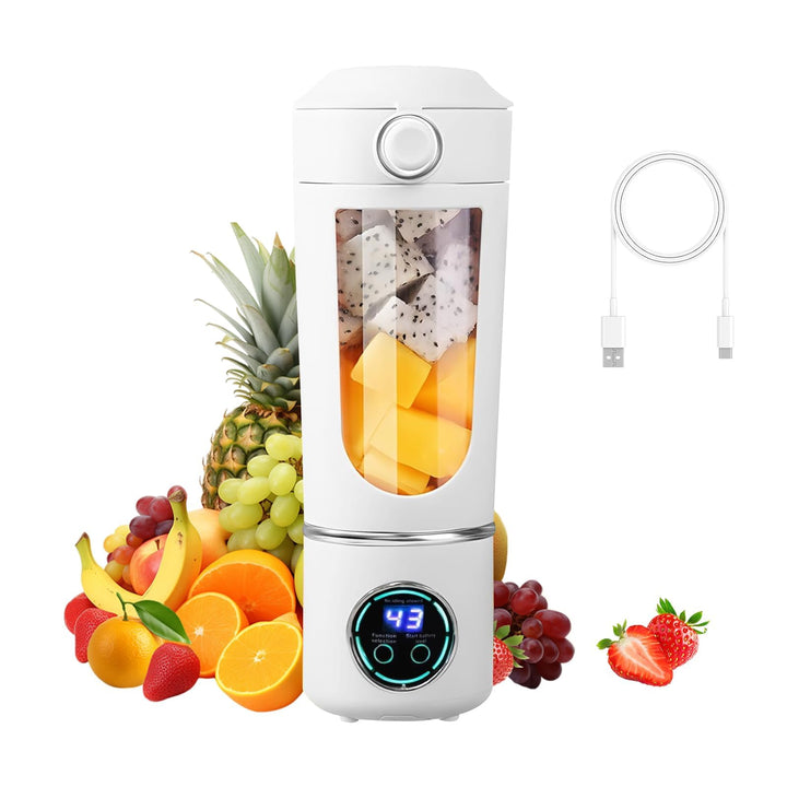 Smoothie Maker to Go, 700ml Tragbarer Mixer, Portable Blender mit 12-Klingen Edelstahl, Mini Mixer f