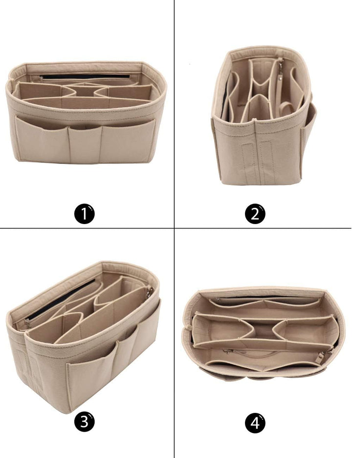 Felt Insert Fabric Purse Organizer Bag, Bag Insert In Bag with Zipper Inner Pocket Fits Neverfull Sp