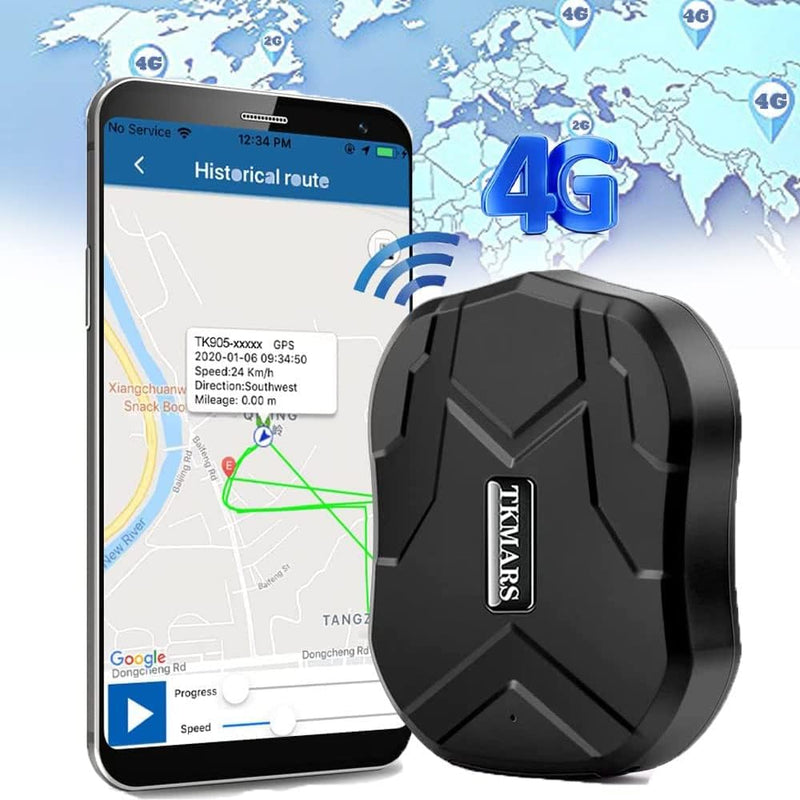 TKMARS 4G GPS Tracker Ohne ABO Auto GPS Tracker 90 Tage Standby-Zeit, Starke Magnetische Wasserdicht