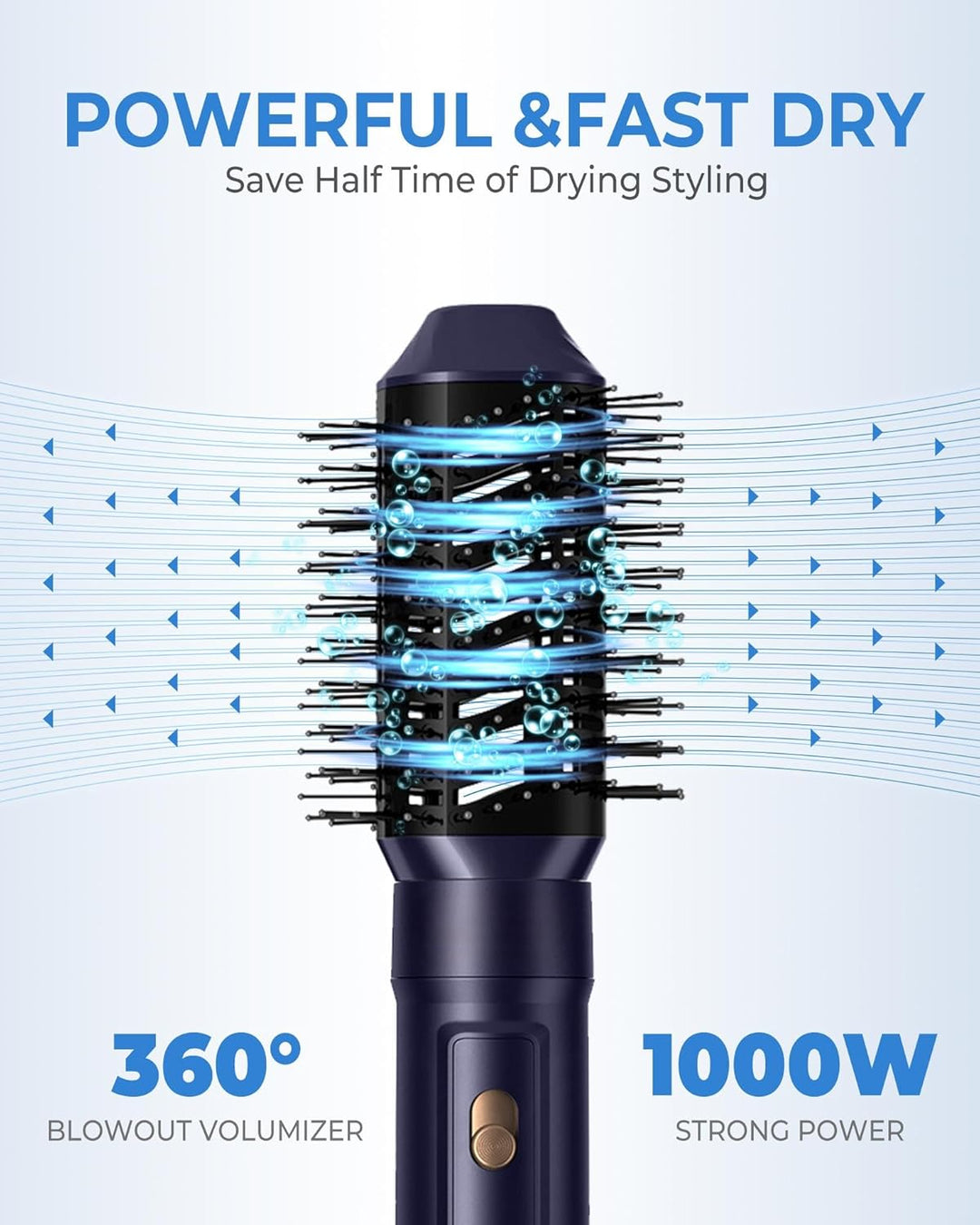 Airstyler 6 in 1 mit Luft-Lockenstab 1000W Ionen Haartrockner Hairstyler Warmluftbürste Rundbürstenf