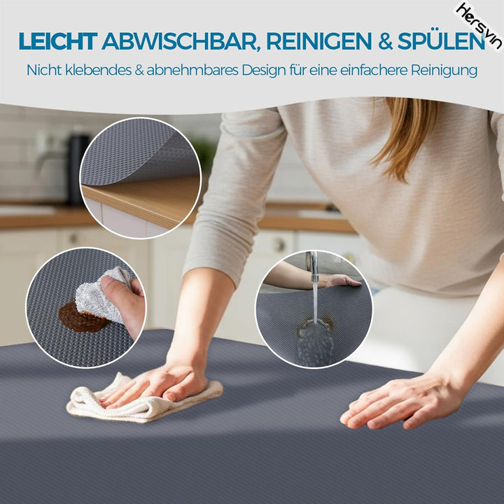 Hersvin Schubladenmatte (Übergrösse) 70cmx500cm Schrankpapier Schubladeneinlage Eva Wasserfest Nicht