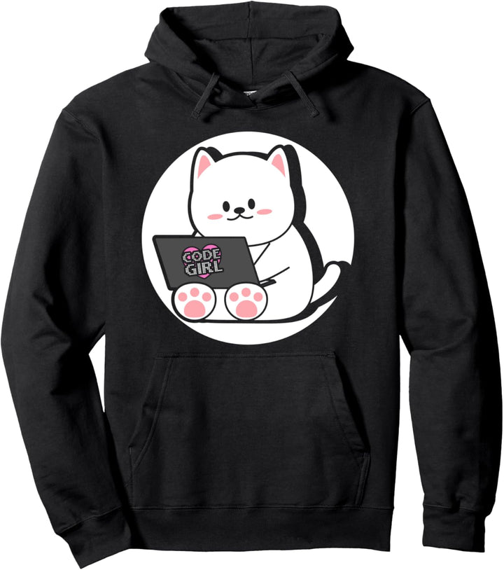 Code Girl Katze Informatik-Entwickler Internet-Debugging Pullover Hoodie