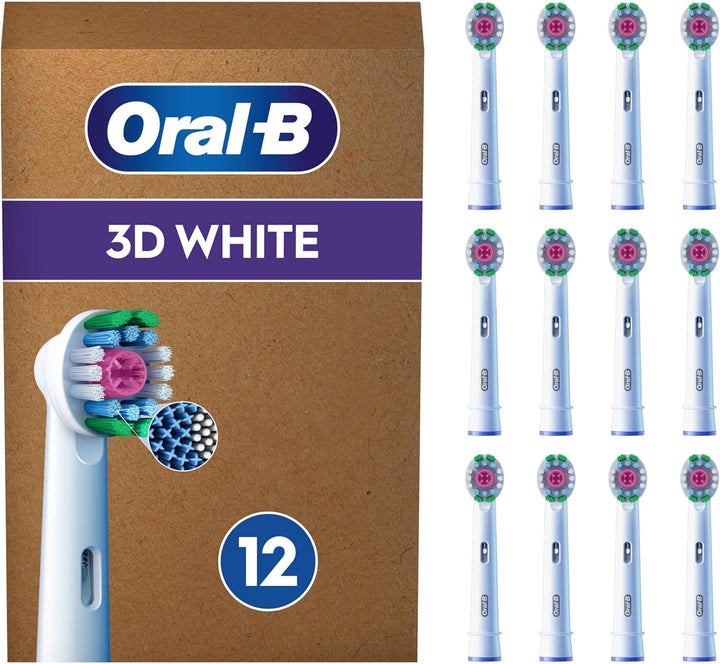 Oral-B Pro 3DWhite Aufsteckbürsten für elektrische Zahnbürste, 12 Stück, aufhellende Zahnreinigung,