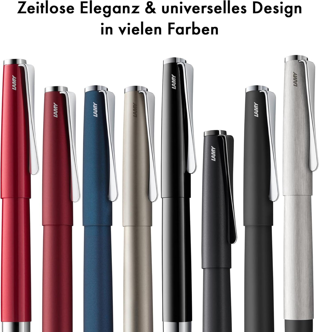 LAMY 1234857 studio Tintenroller 366 – Zeitloser Tintenroller in der Farbe Glacier aus rostfreiem Ed