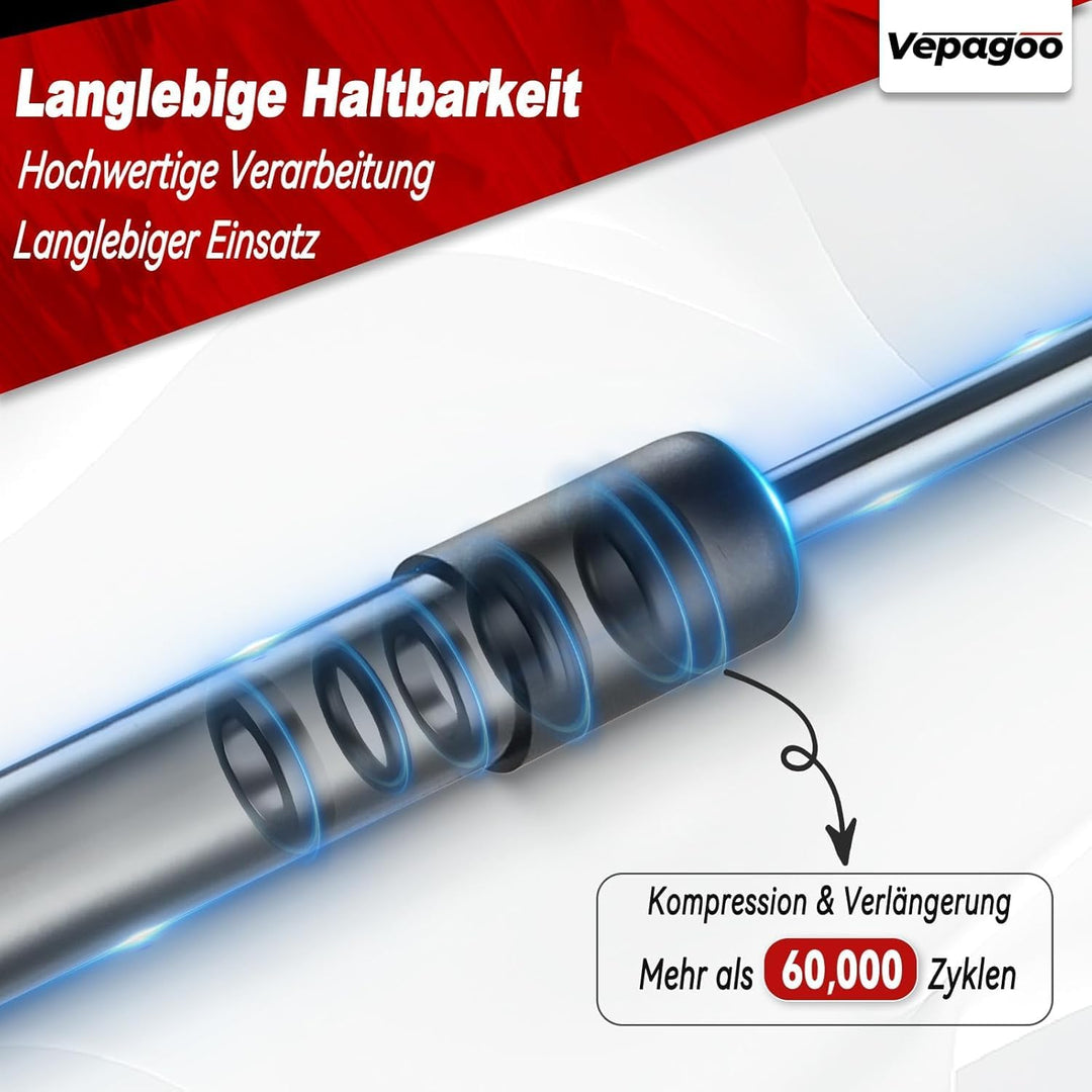 Vepagoo Heckklappendämpfer Gasdruckfedern für Opel Corsa C F08 F68 W5L 2000-2009 kofferraum dämpfer