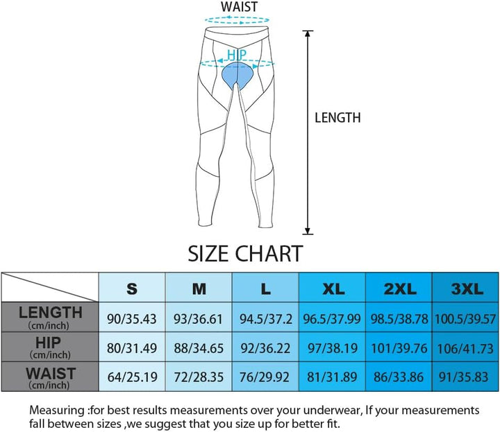 MEETWEE Herren Radlerhose Lange Fahrradhose, Kompression Radhose Leggings Radsport Hose für Männer E