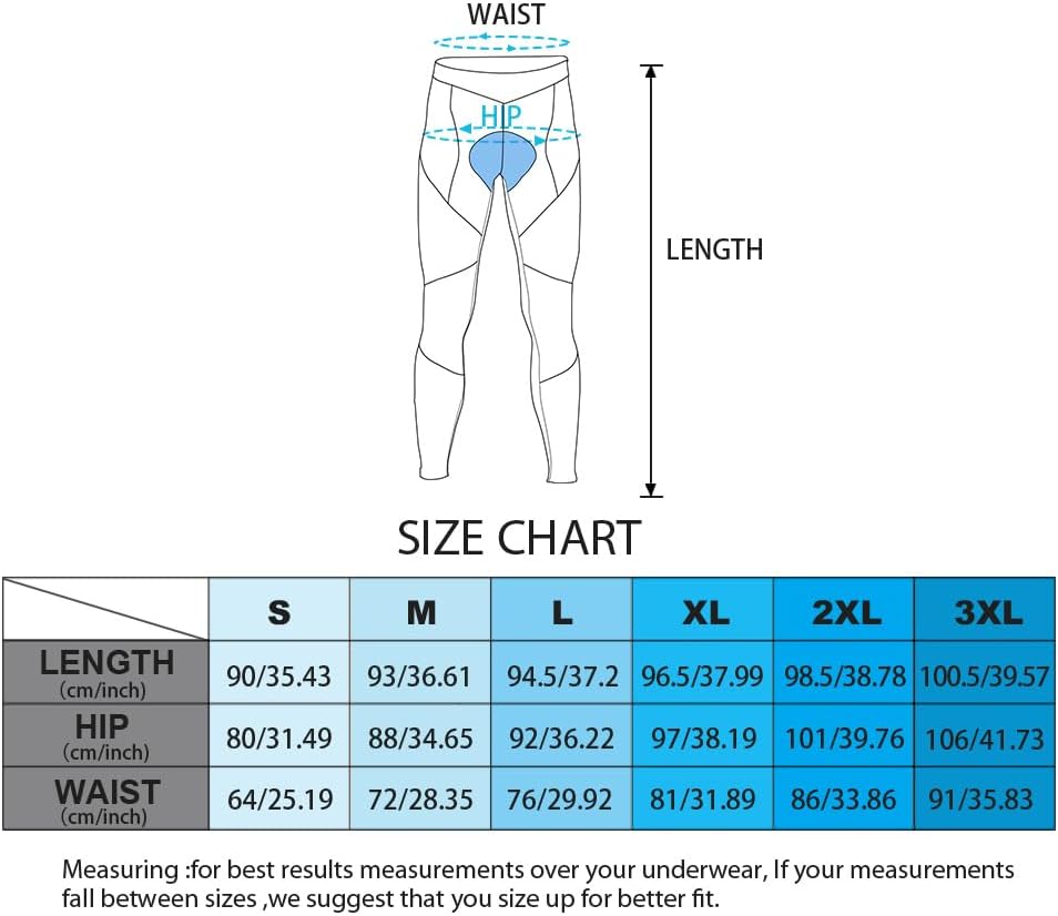 MEETWEE Herren Radlerhose Lange Fahrradhose, Kompression Radhose Leggings Radsport Hose für Männer E