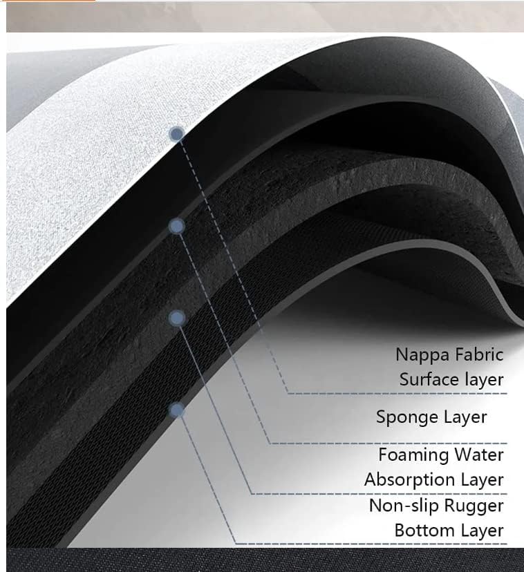 Tobil Badematte rutschfest saugfähig Badvorleger Badezimmerteppich Weiss-001 40x60-60x80 (50x80cm),