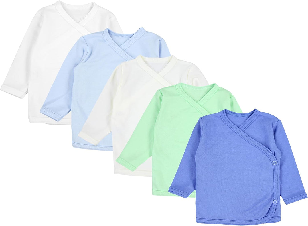 TupTam Baby Langarm Wickelshirt 5er Set aus Oeko-TEX zertifizierten Stoffen Unisex 50 Junge, 50 Jung