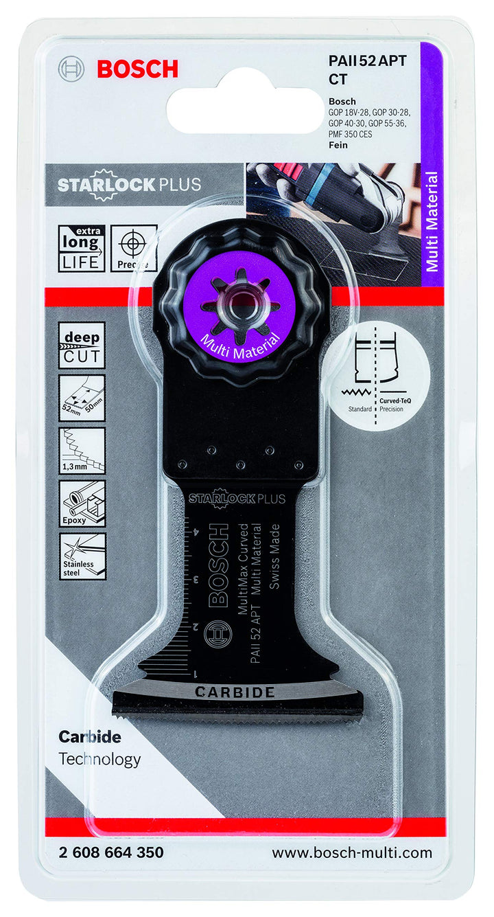 Bosch Professional Präzisionssägeblatt PAII 52 APT MultiMax (für Multi Material, Starlock, 50 x 52 m