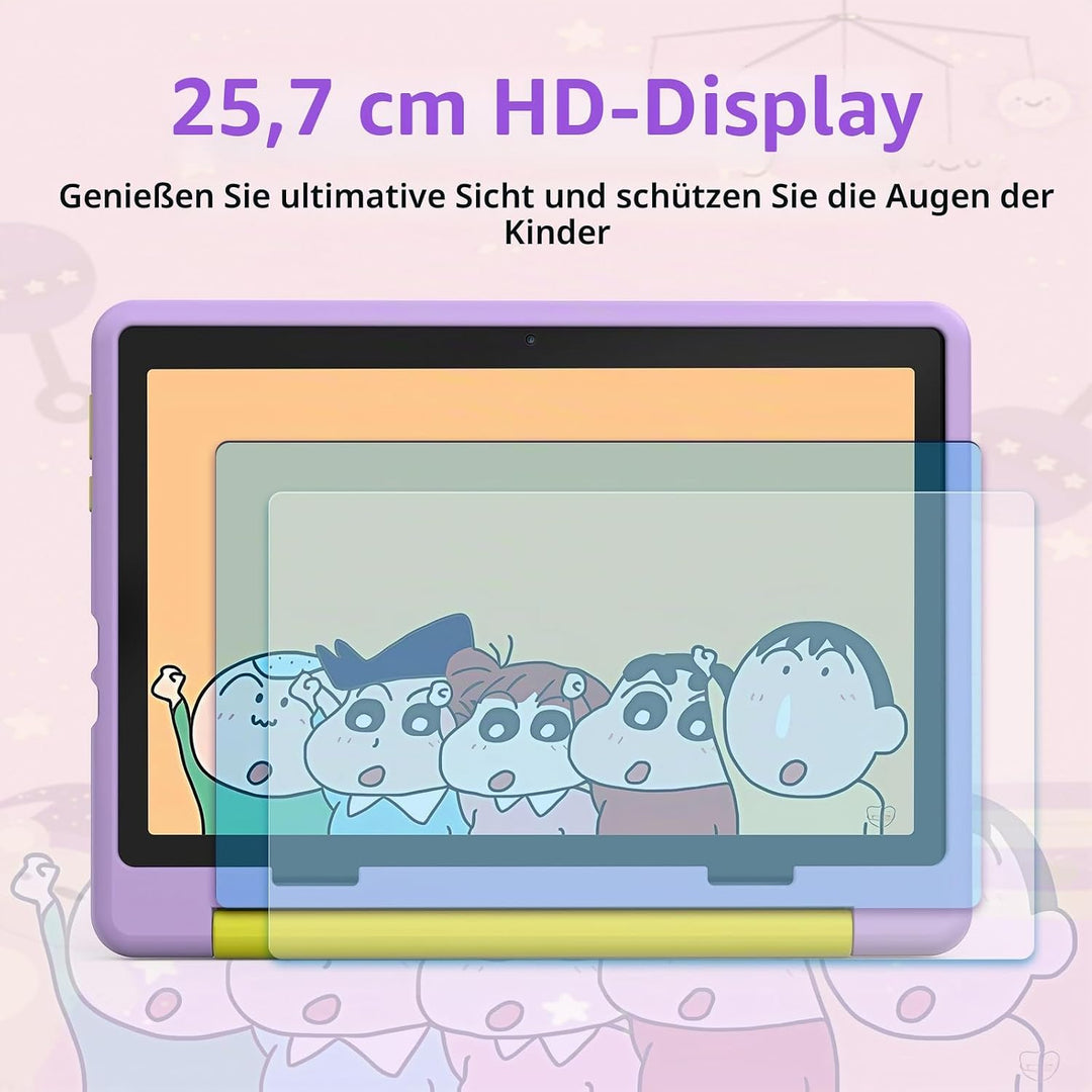 Tablet Kinder 10 Zoll Android 14 HD-Display 1280 x 800 Akku 5000 mAh 8 + 64 GB erweiterbar auf 1TB D