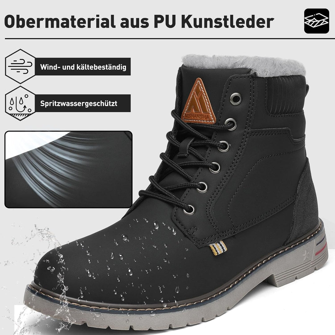 Mishansha Winterschuhe Herren Stiefel Warm Gefüttert Winterstiefel Damen Wasserdicht Outdoor Schnees