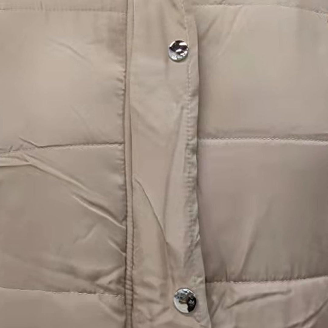 Duohropke Steppweste Damen Lang mit Kapuze Elegant Übergangsjacke Damenwesten Longweste Steppjacke P