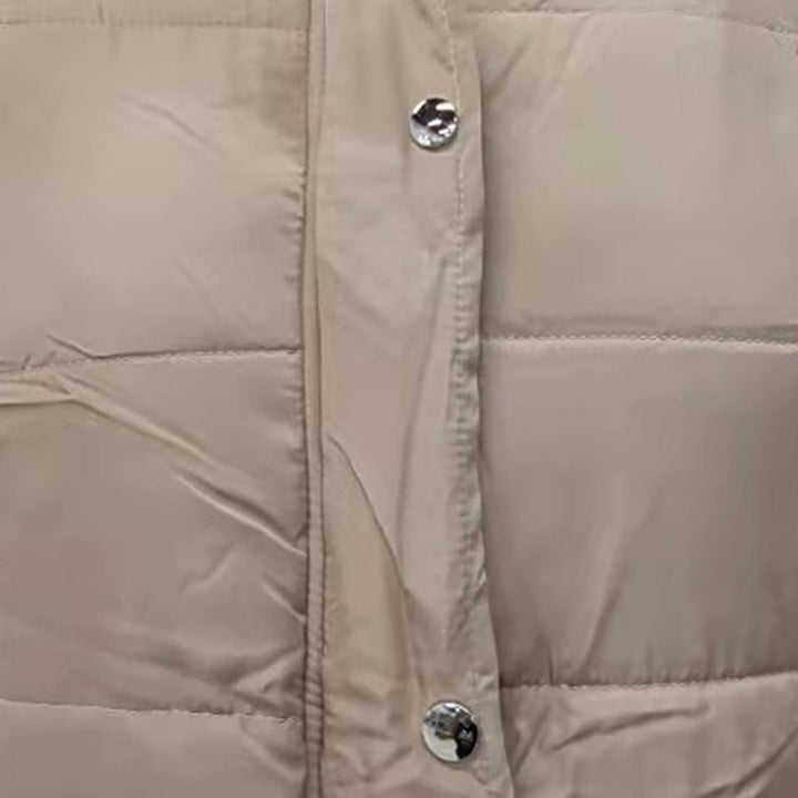 Duohropke Steppweste Damen Lang mit Kapuze Elegant Übergangsjacke Damenwesten Longweste Steppjacke P